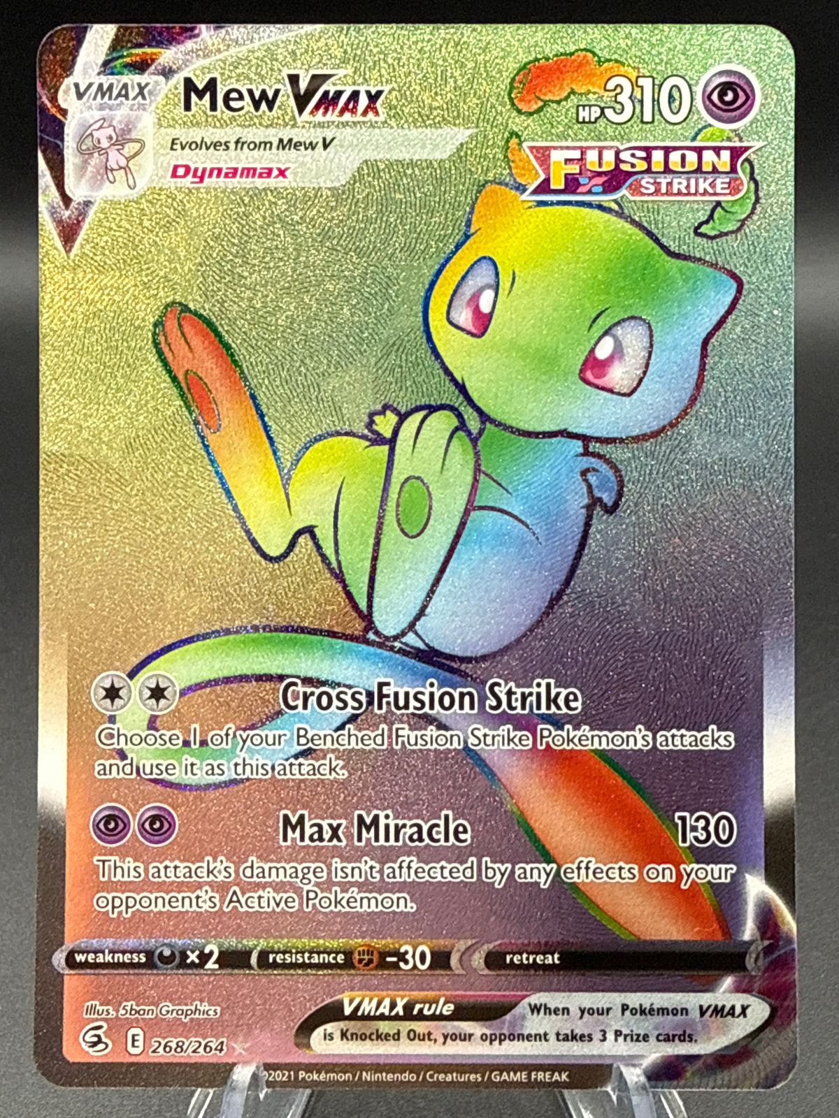 Pokémon TCG: 2021 Mew VMAX - 268/264 - SWSH: Fusion Strike