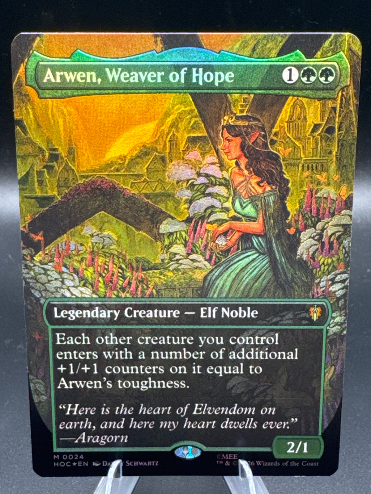 MTG TCG: 2026 Arwen, Weaver of Hope (Borderless) - 0024 - The Hobbit: Eternal-Legal (HOC)