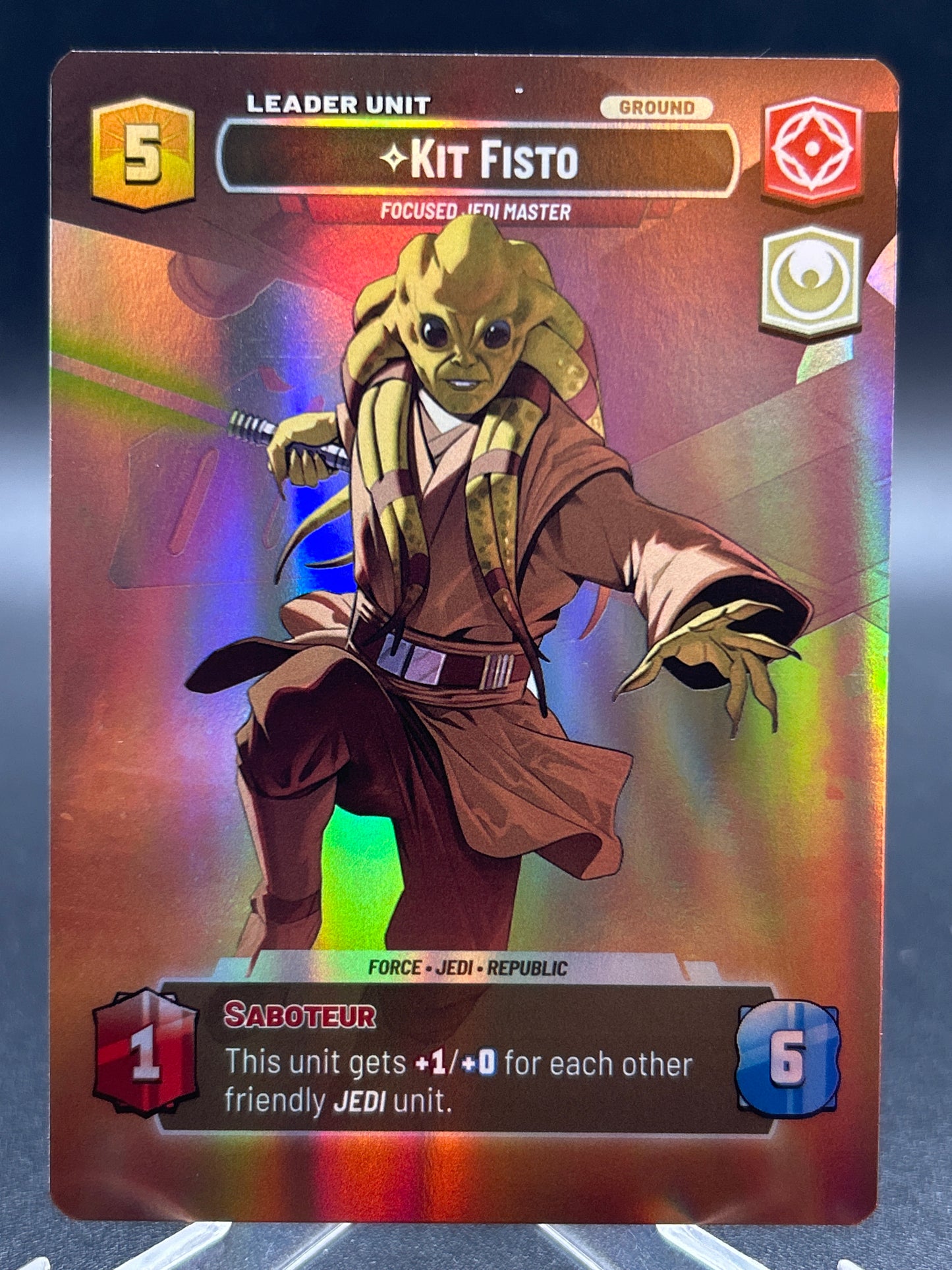 Star Wars TCG: Kit Fisto - Focused Jedi Master (Showcase) - Legends of the Force (LOF)