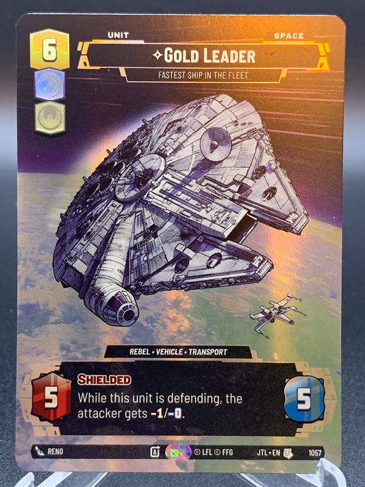 Star Wars TCG: Gold Leader - Fastest Ship in the Fleet (Prestige Foil) - Jump to Lightspeed (JTL)