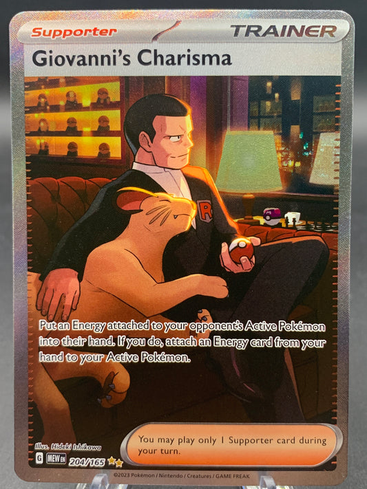 Pokémon TCG: 2023 Giovanni's Charisma - 204/165 - Scarlet & Violet 151