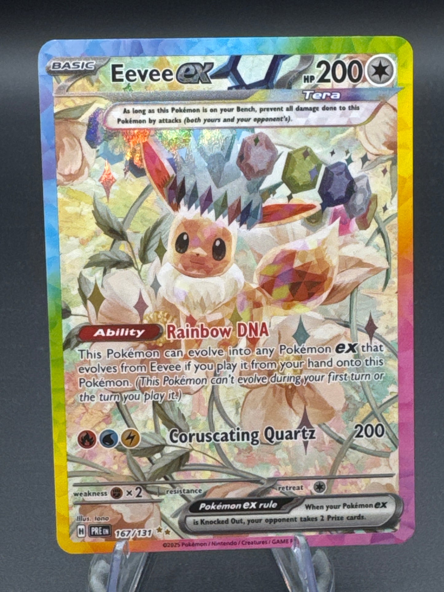 Pokémon TCG: 2025 Eevee ex 167/131 SV: Prismatic Evolutions