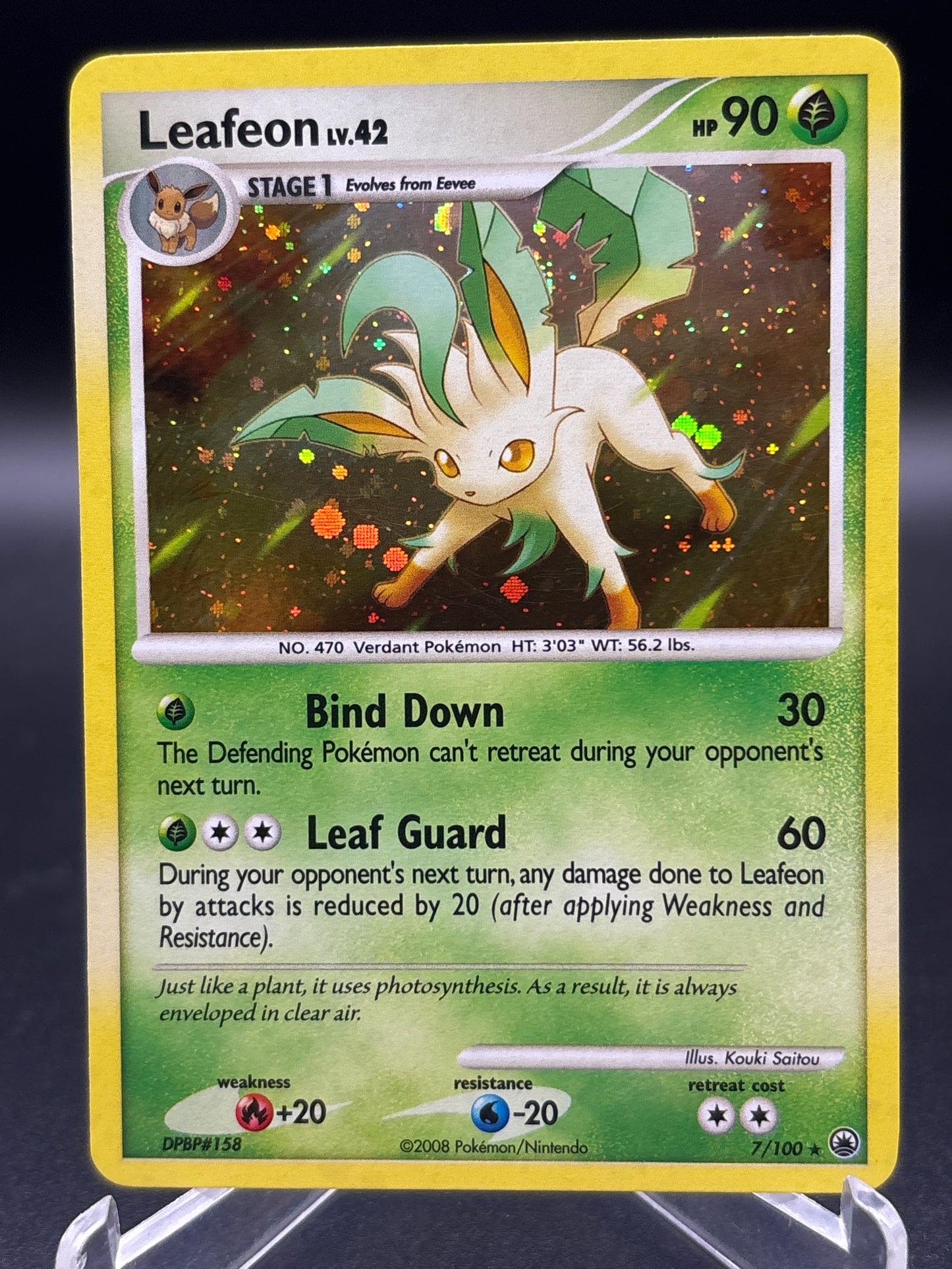Pokémon TCG: 2008 Leafeon 7/100 - Majestic Dawn Holo