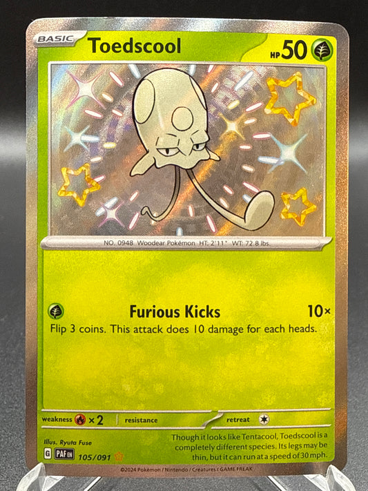 Pokémon TCG: 2024 Toedscool 105/091 S&V Paldean Fates Baby Shiny