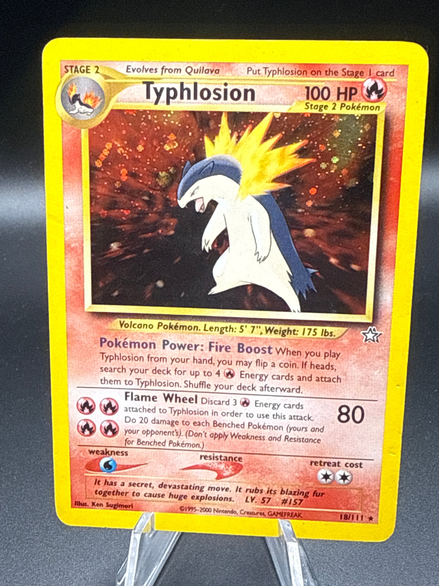 Pokémon TCG: 2000 Typhlosion 18/111 Neo Genesis Unlimited Holo