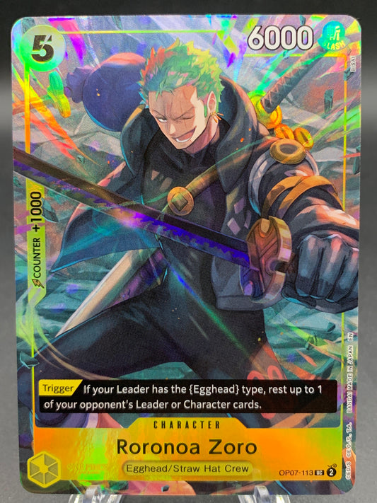 One Piece TCG: Roronoa Zoro (Illustration Box Vol.3) OP07-113 Promo
