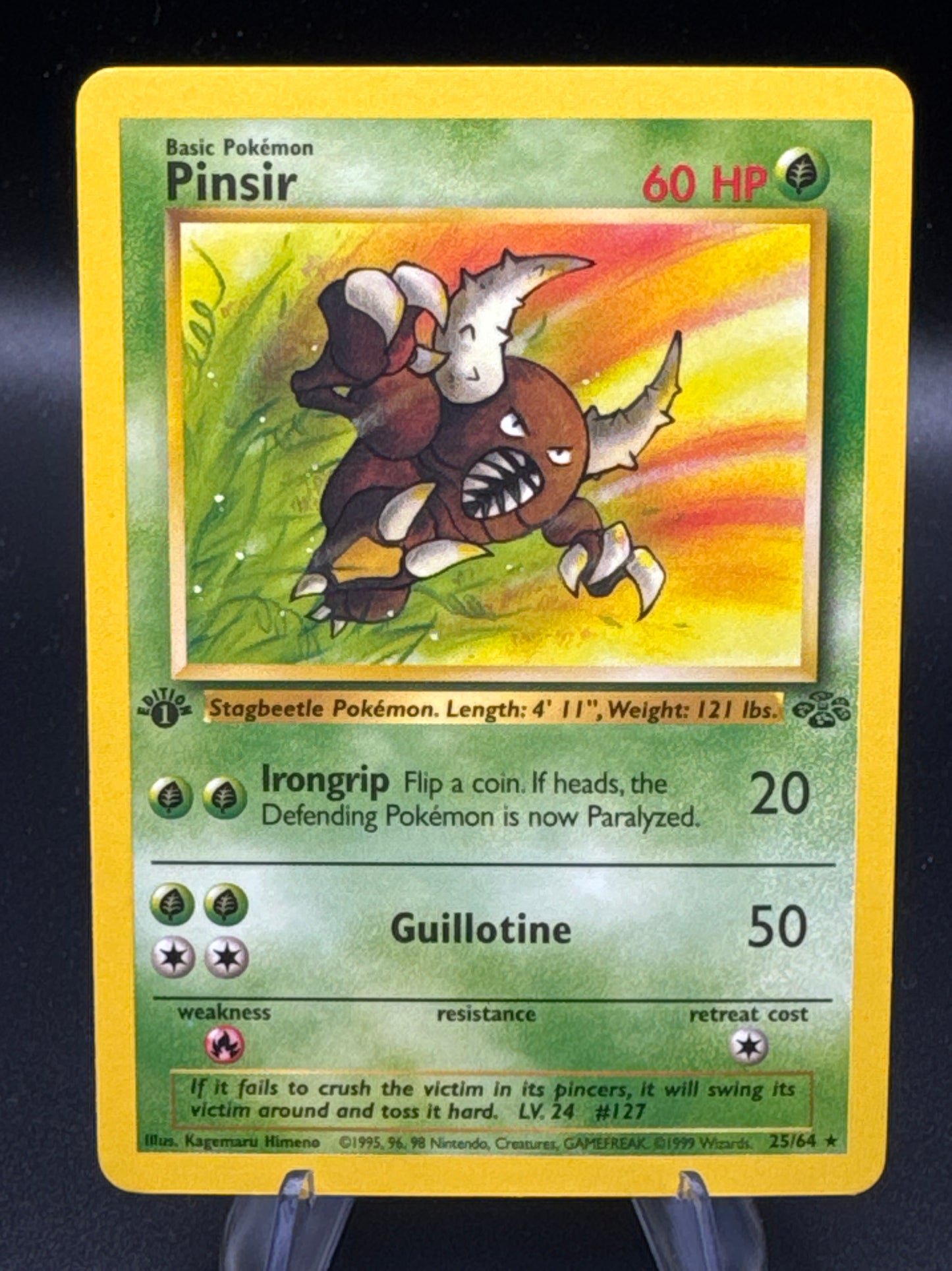 Pokémon TCG: 1999 Pinsir 25/64 Jungle - 1st Edition -Non Holo