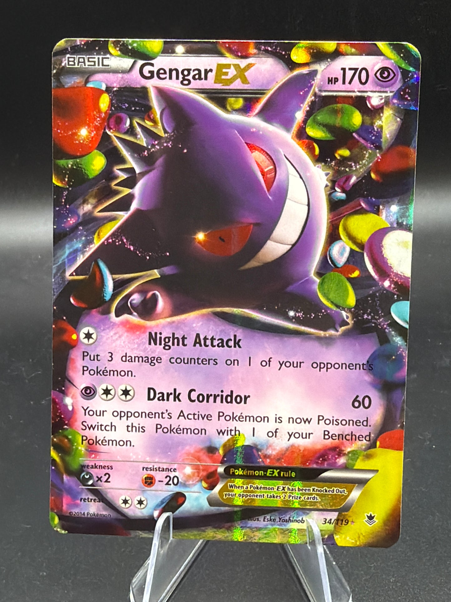 Pokémon TCG: 2014 Gengar EX 34/119 XY: Phantom Forces