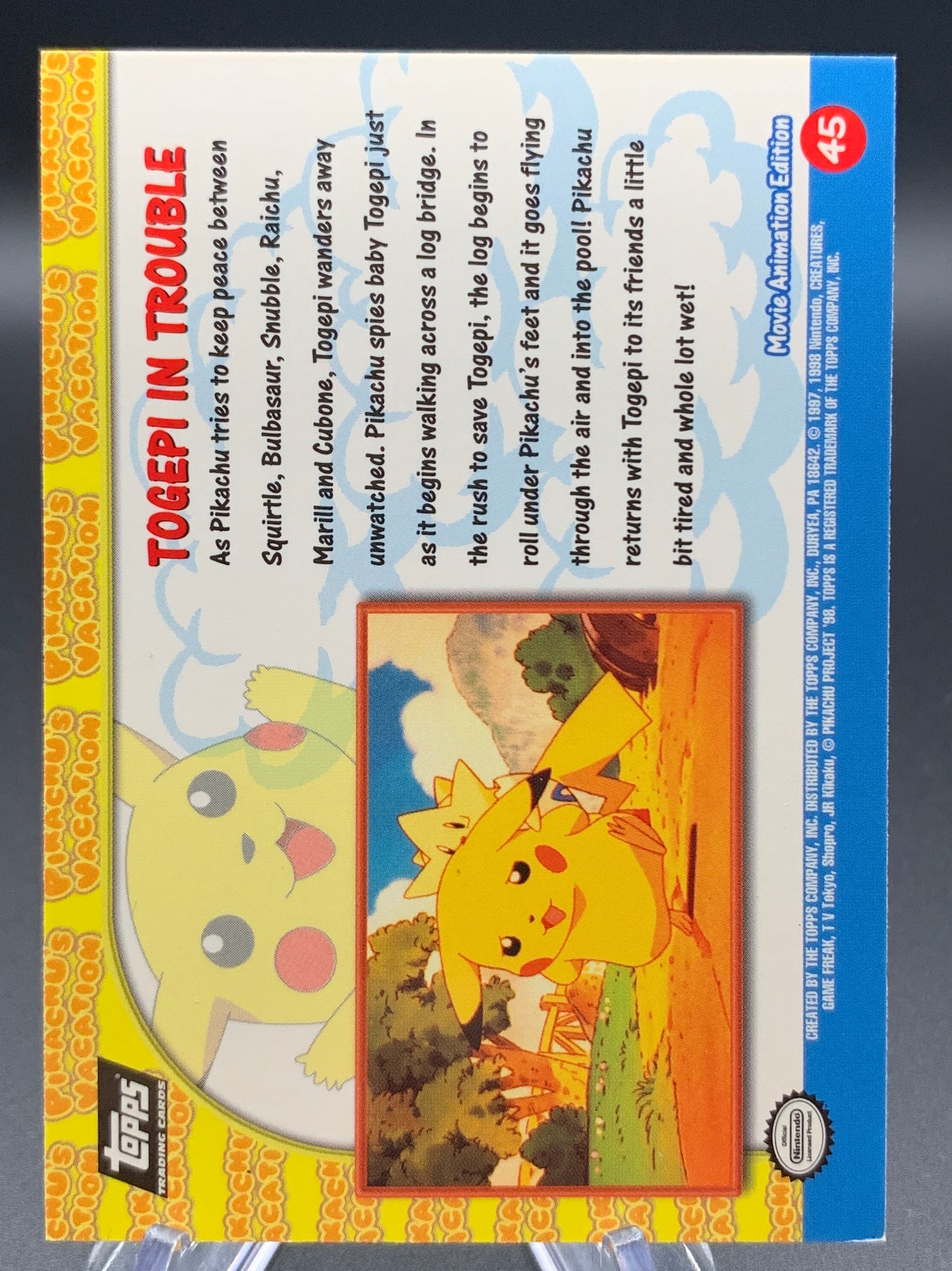 Pokémon TCG: Topps Pokémon Togepi in Trouble - #45 - Pikachu's Vacation Movie Animation Edition