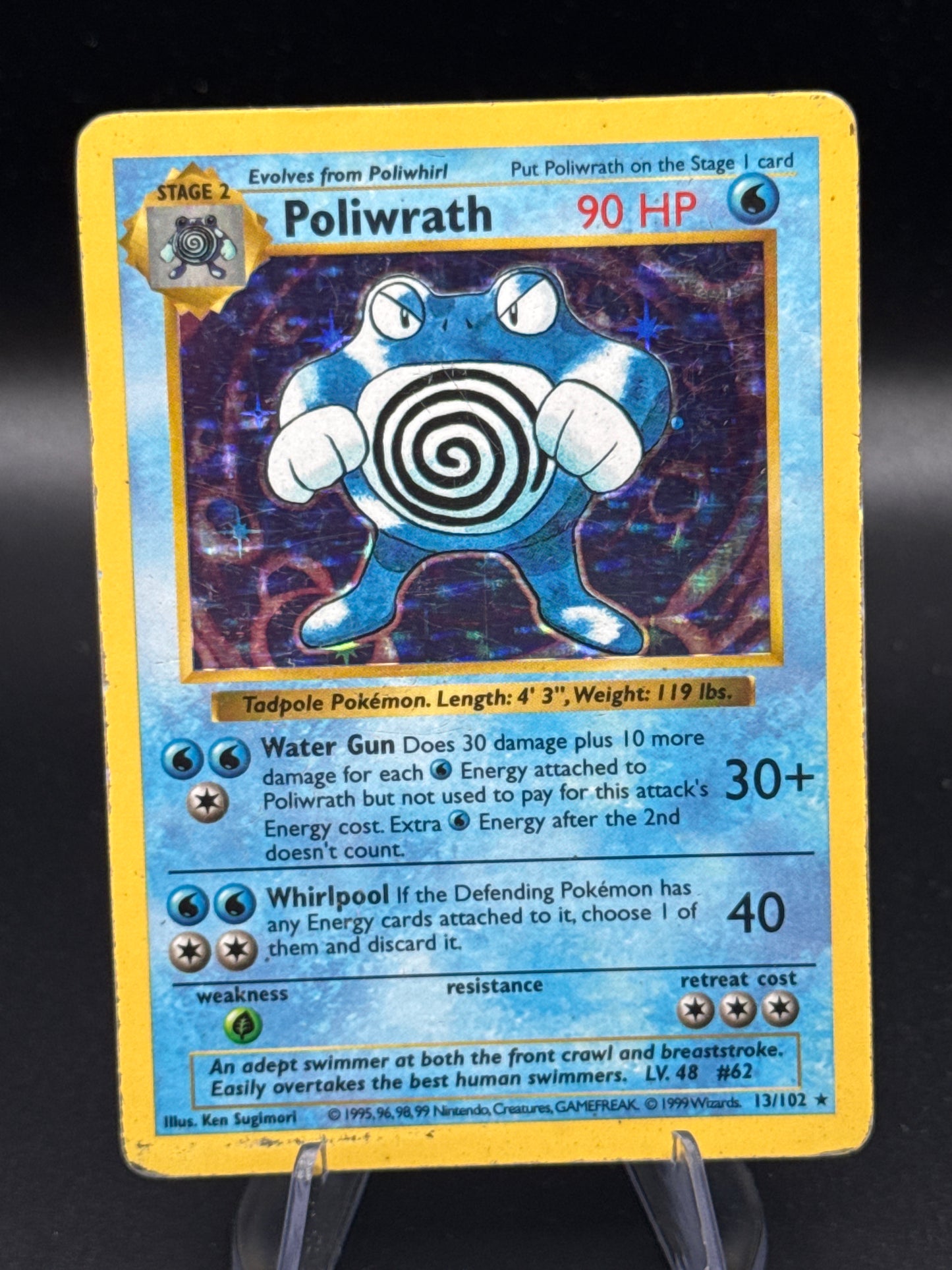 Pokémon TCG: 1999 Poliwrath 13/102 Base Set Shadowless