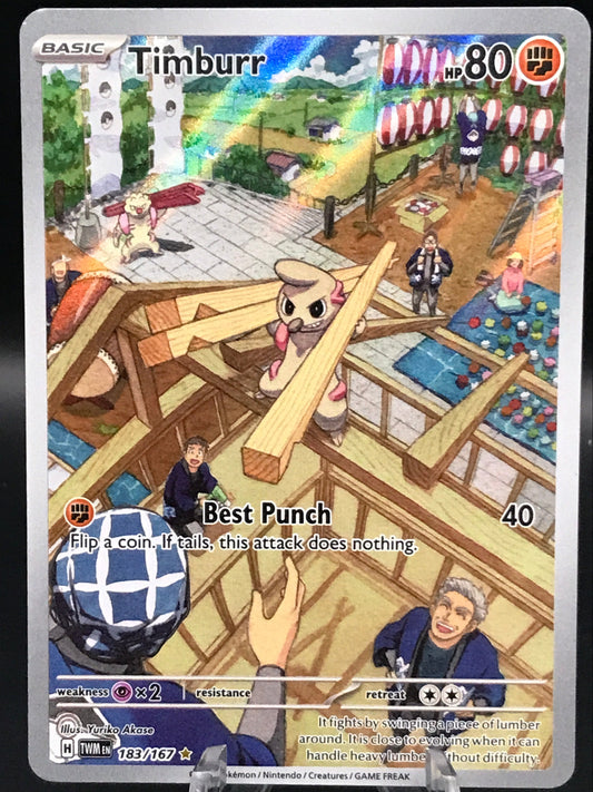 Pokémon TCG: 2024 Timburr 183/167 SV: Twilight Masquerade