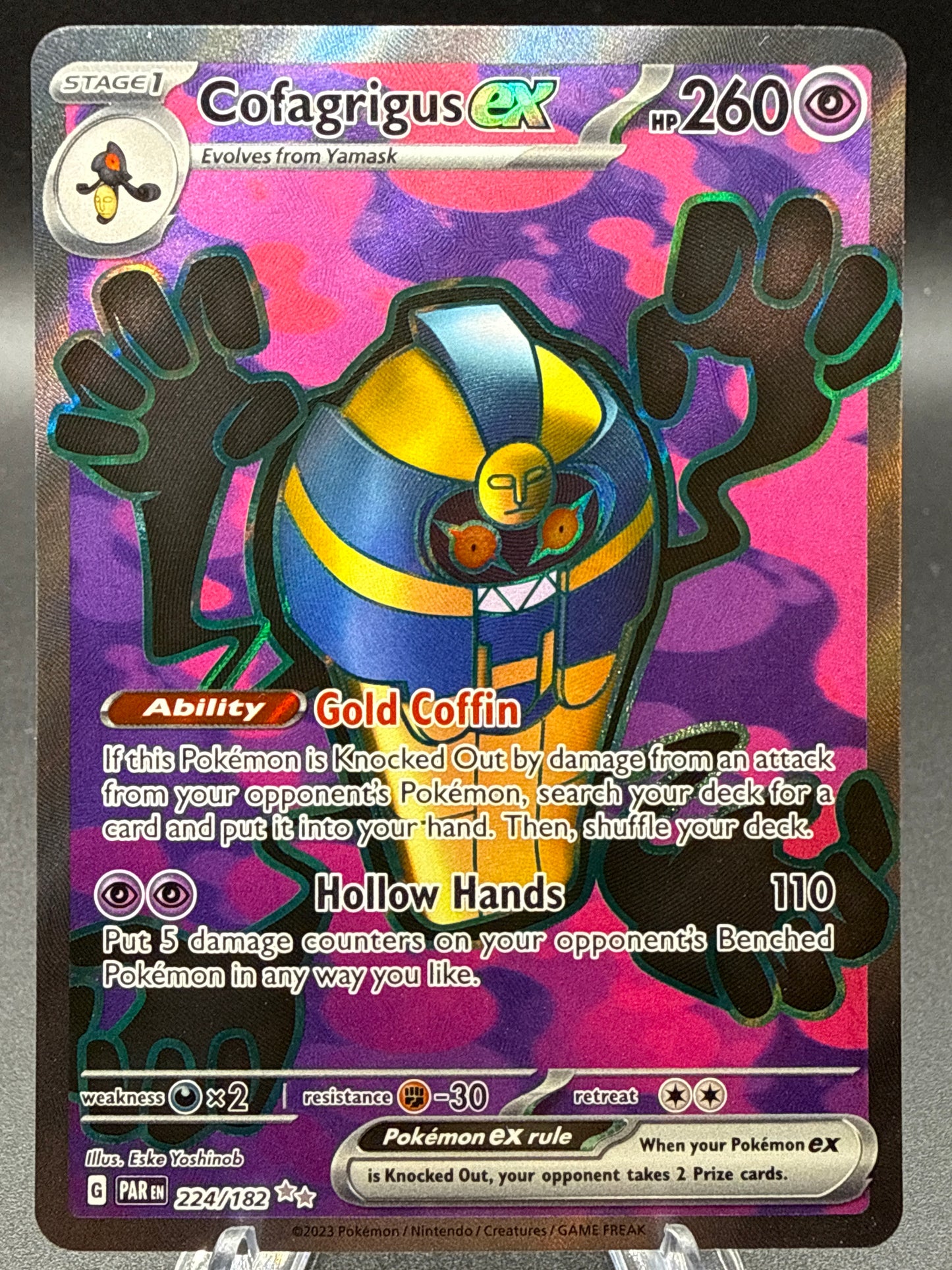 Pokémon TCG: 2023 Cofagrigus ex - 224/182 - SV04: Paradox Rift