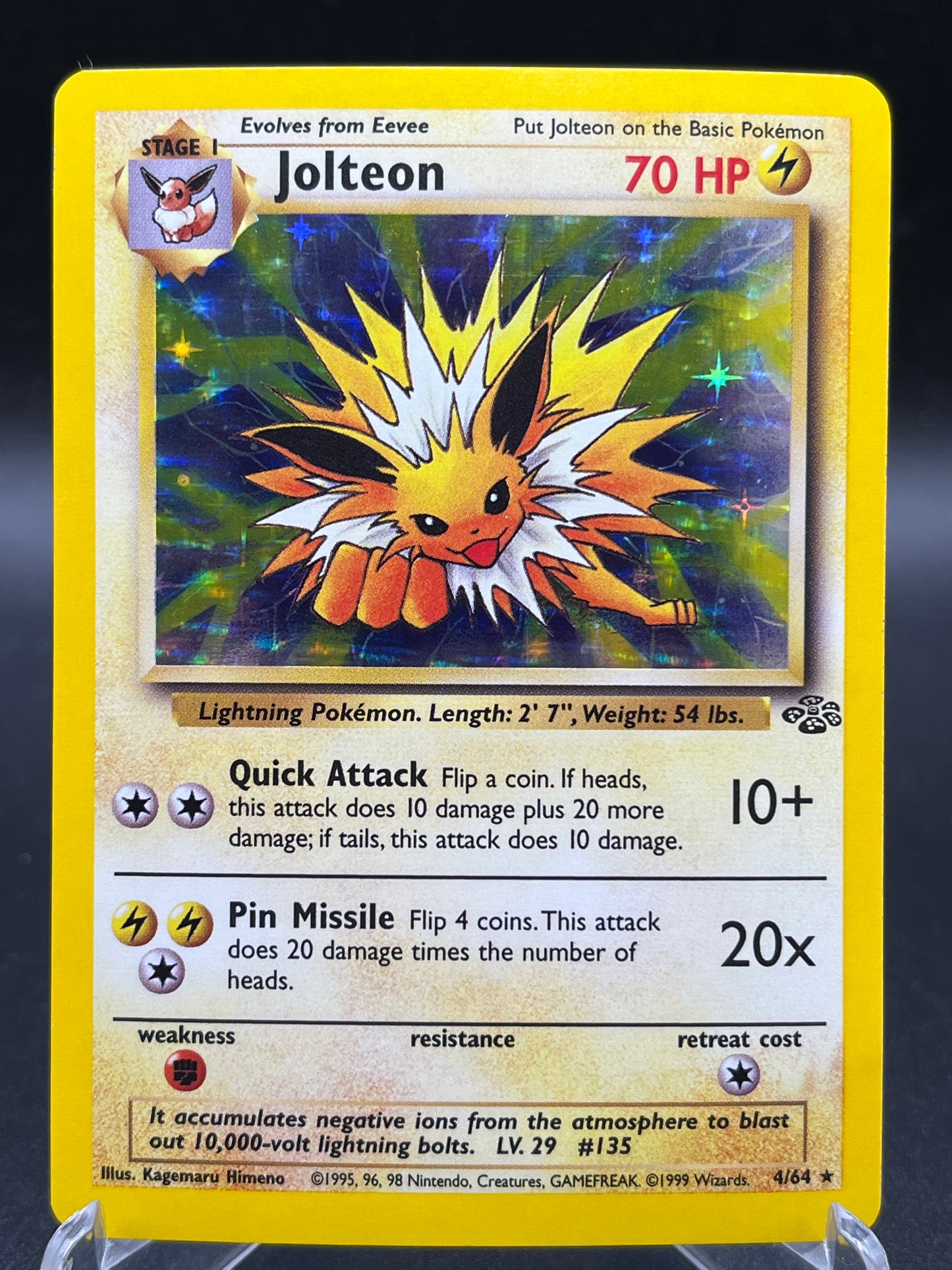 Pokémon TCG: 1999 Jolteon 4/64 Holo - Jungle (Lightly Played)