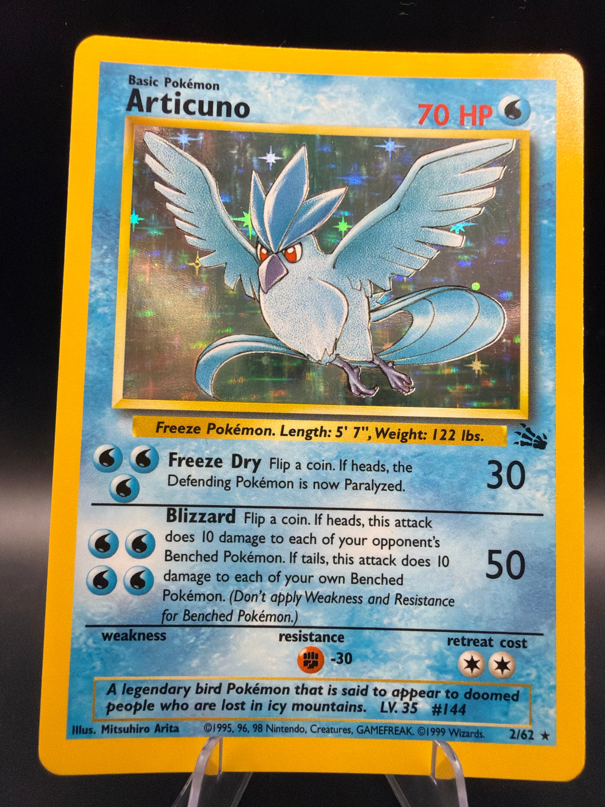 Pokémon TCG: 1999 Articuno - 2/62 - Fossil Holo