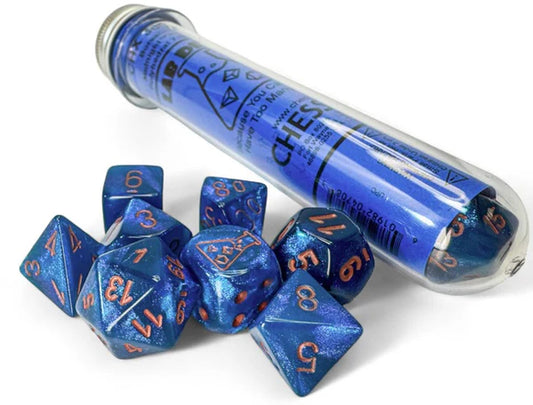 Chessex: Dice Poly Lab 9 Borealis Midnight/Copper 7ct Set