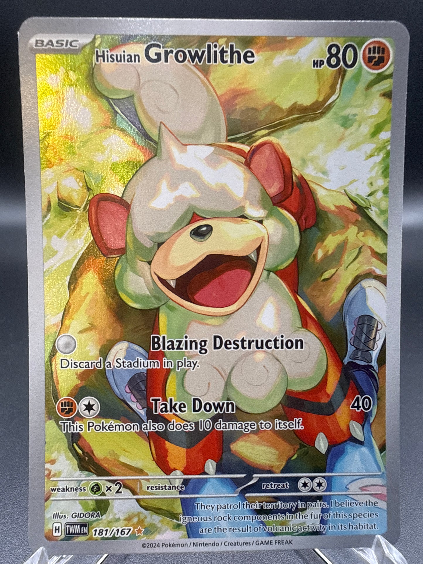 Pokémon TCG: 2024 Hisuian Growlithe - 181/167 - SV: Twilight Masquerade
