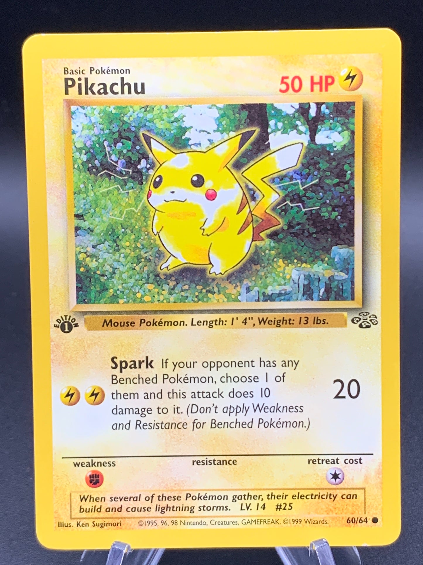 Pokémon TCG: 1999 Pikachu - 60/64 -  1st Edition Jungle