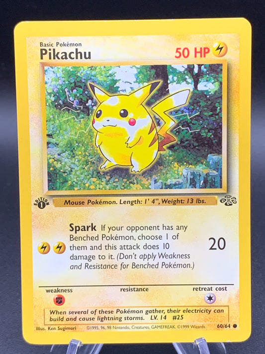Pokémon TCG: 1999 Pikachu - 60/64 -  1st Edition Jungle
