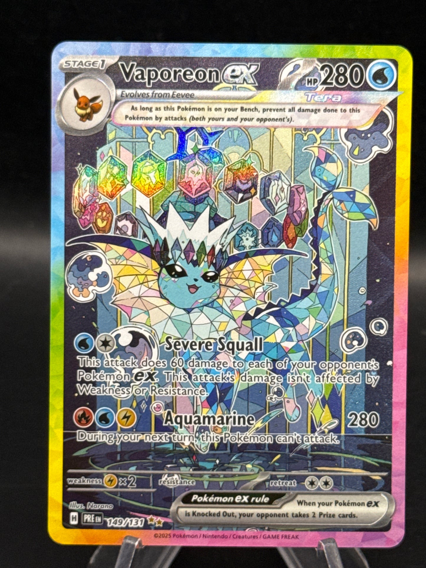 Pokémon TCG: 2025 Vaporeon ex - 149/131 - SV: Prismatic Evolutions