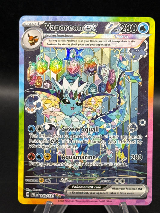 Pokémon TCG: 2025 Vaporeon ex - 149/131 - SV: Prismatic Evolutions