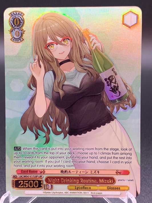 Weiss Schwarz TCG: Night Drinking Routine, Mizuki LRC-WE47-E17LRP LRP : Lycoris Recoil
