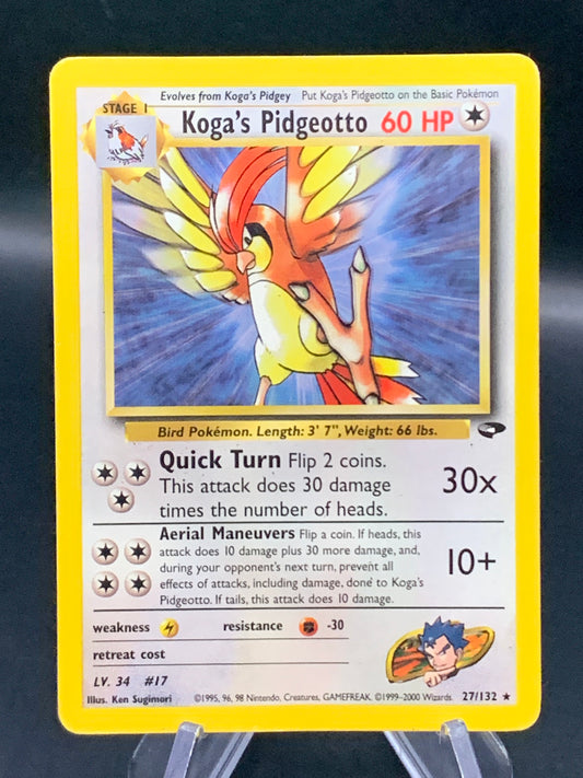 Pokémon TCG: 2000 Koga's Pigeotto 27/132 Gym Challenge