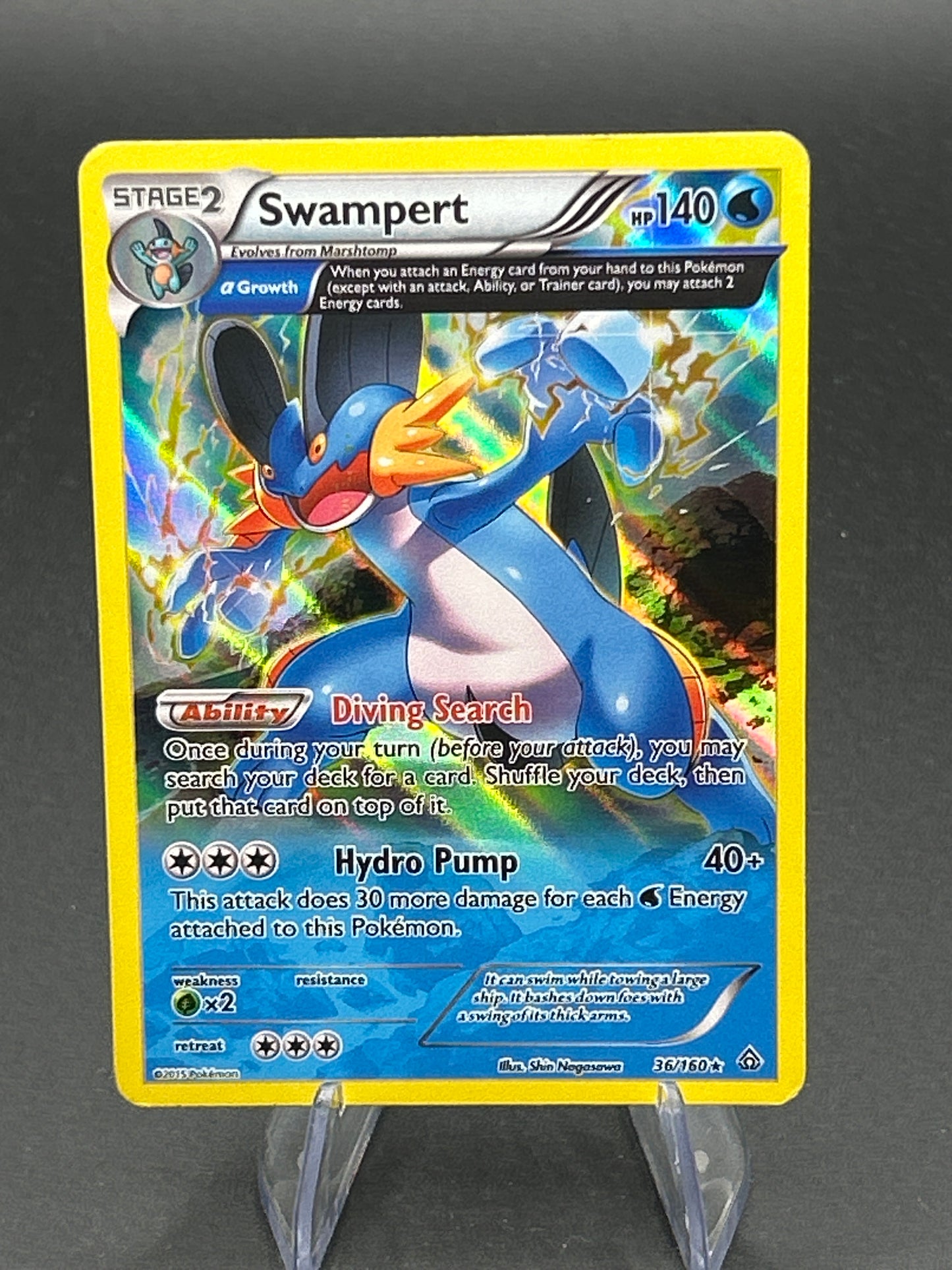 Pokémon TCG: 2014 Swampert 36/160 - XY Primal Clash - Reverse Foil - DMG