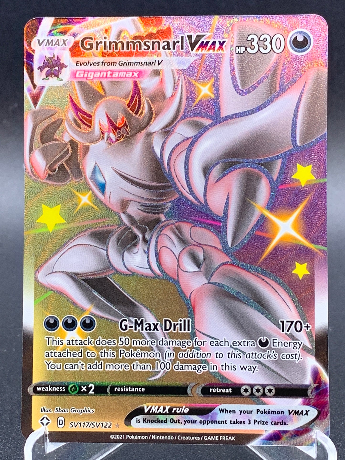 Pokémon TCG: 2021 Grimmsnarl VMAX SV117/SV122 SWSH: Shining Fates Shiny Vault
