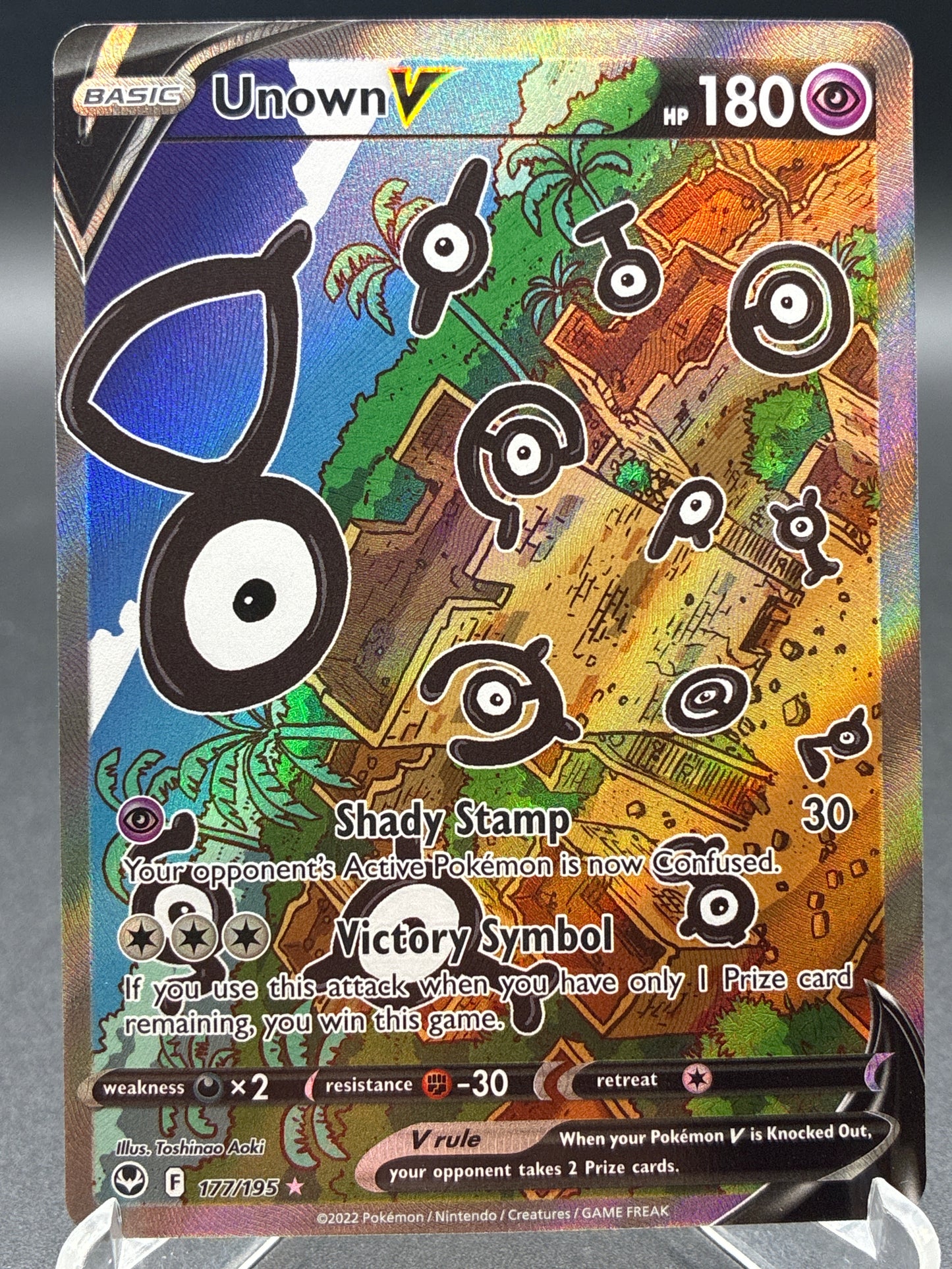 Pokémon TCG: 2022 - Unown V - 177/195 - SWSH: Silver Tempest