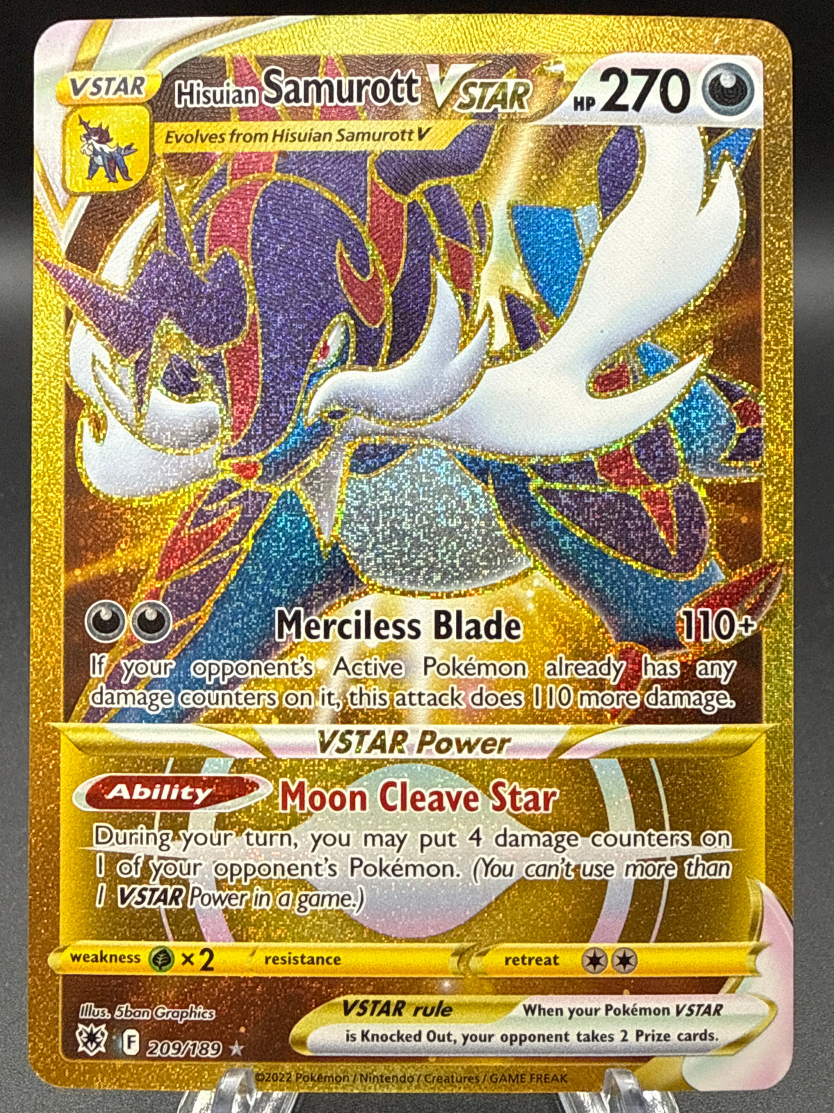 Pokémon TCG: 2022 Hisuian Samurott VSTAR -209/189 - SWSH10: Astral Radiance