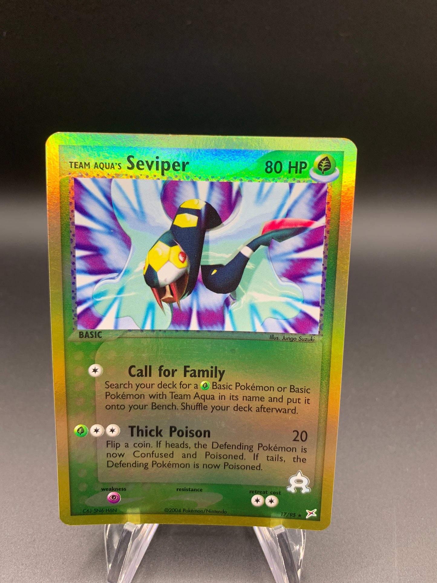 Pokémon TCG: 2004 Team Aqua's Seviper - 17/95 - Team Magma vs Team Aqua