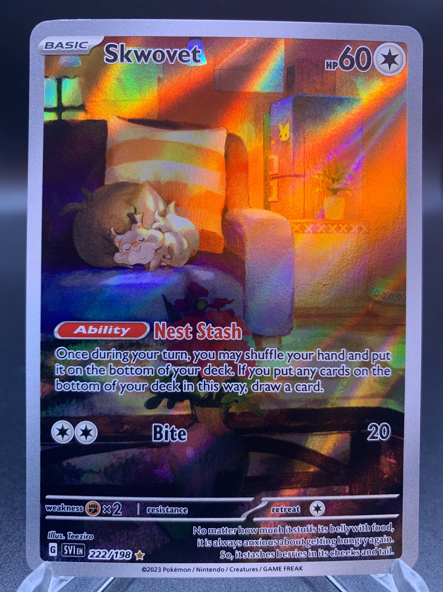 Pokémon TCG: 2023 Skwovet 222/198 SV: Scarlet & Violet Base Set