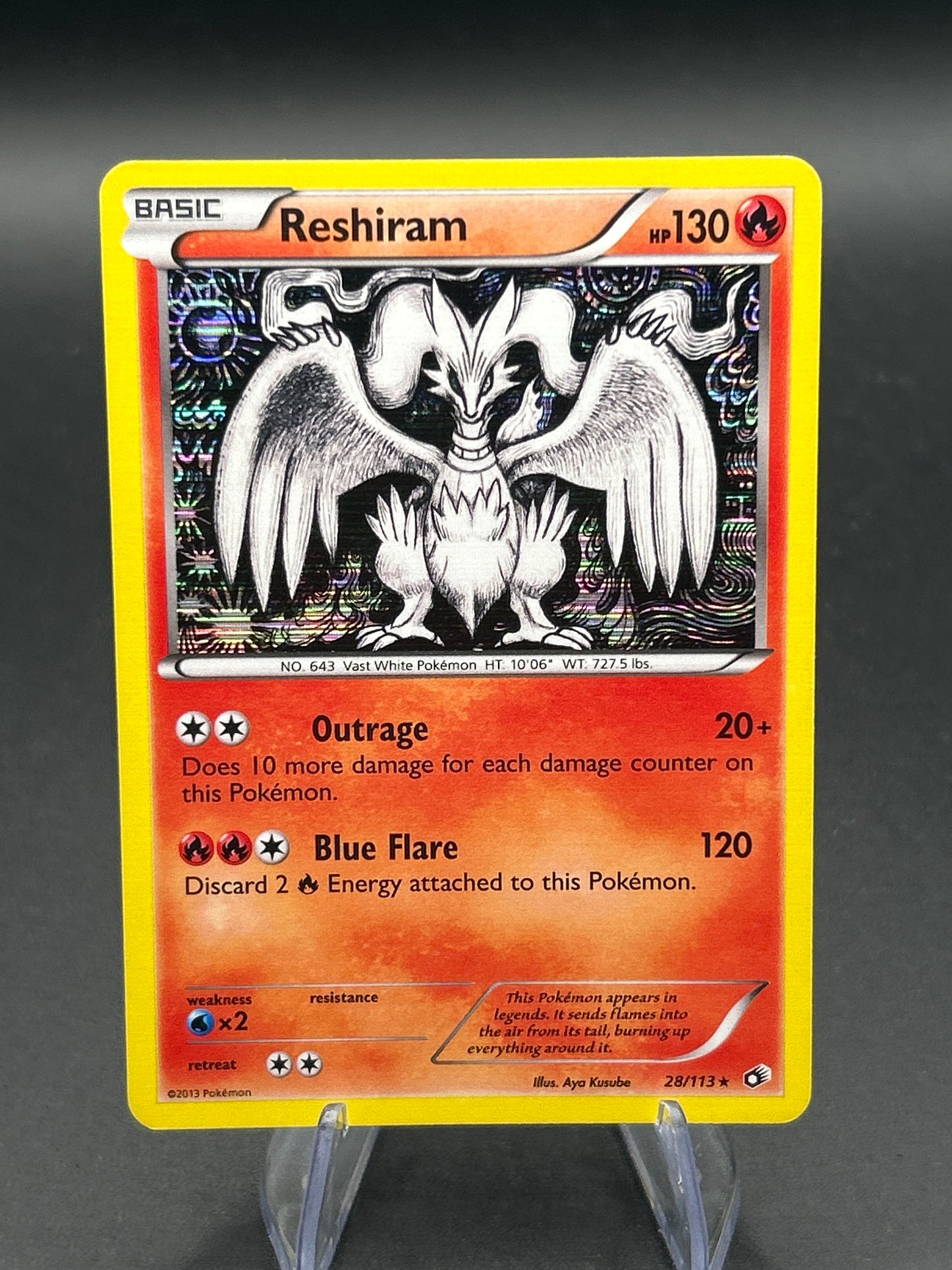 Pokémon TCG: 2013 Reshiram 28/113 B&W: Legendary Treasures Holo - MP