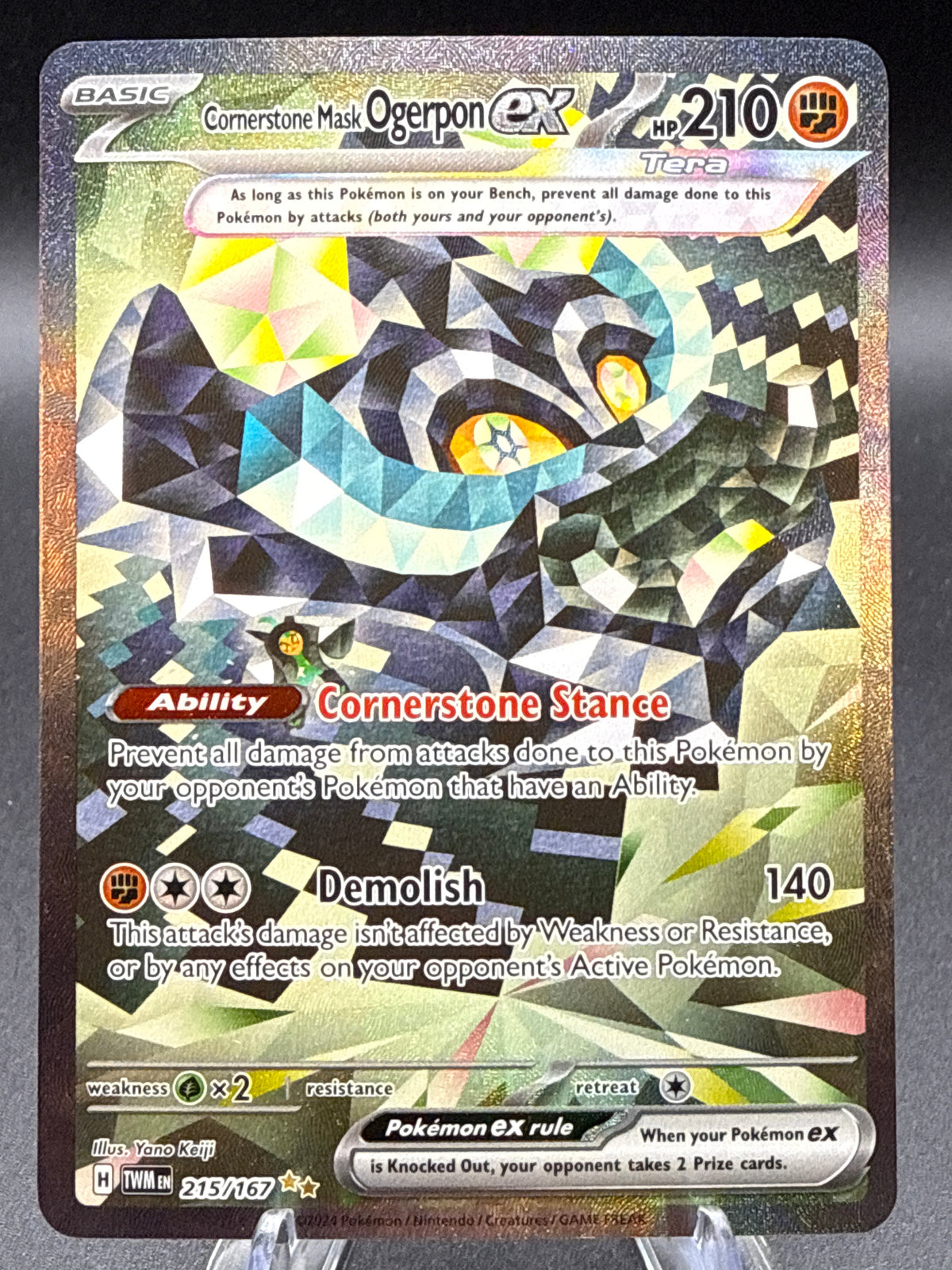Pokemon TCG: 2024 Cornerstone Mask Ogerpon ex - 215/167 - S&V: Twilight Masquerade