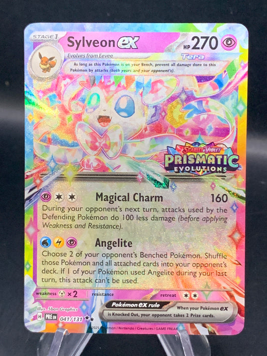 Pokémon TCG: 2024 Sylveon EX 041/131 SV: Prismatic Evolutions Stamp