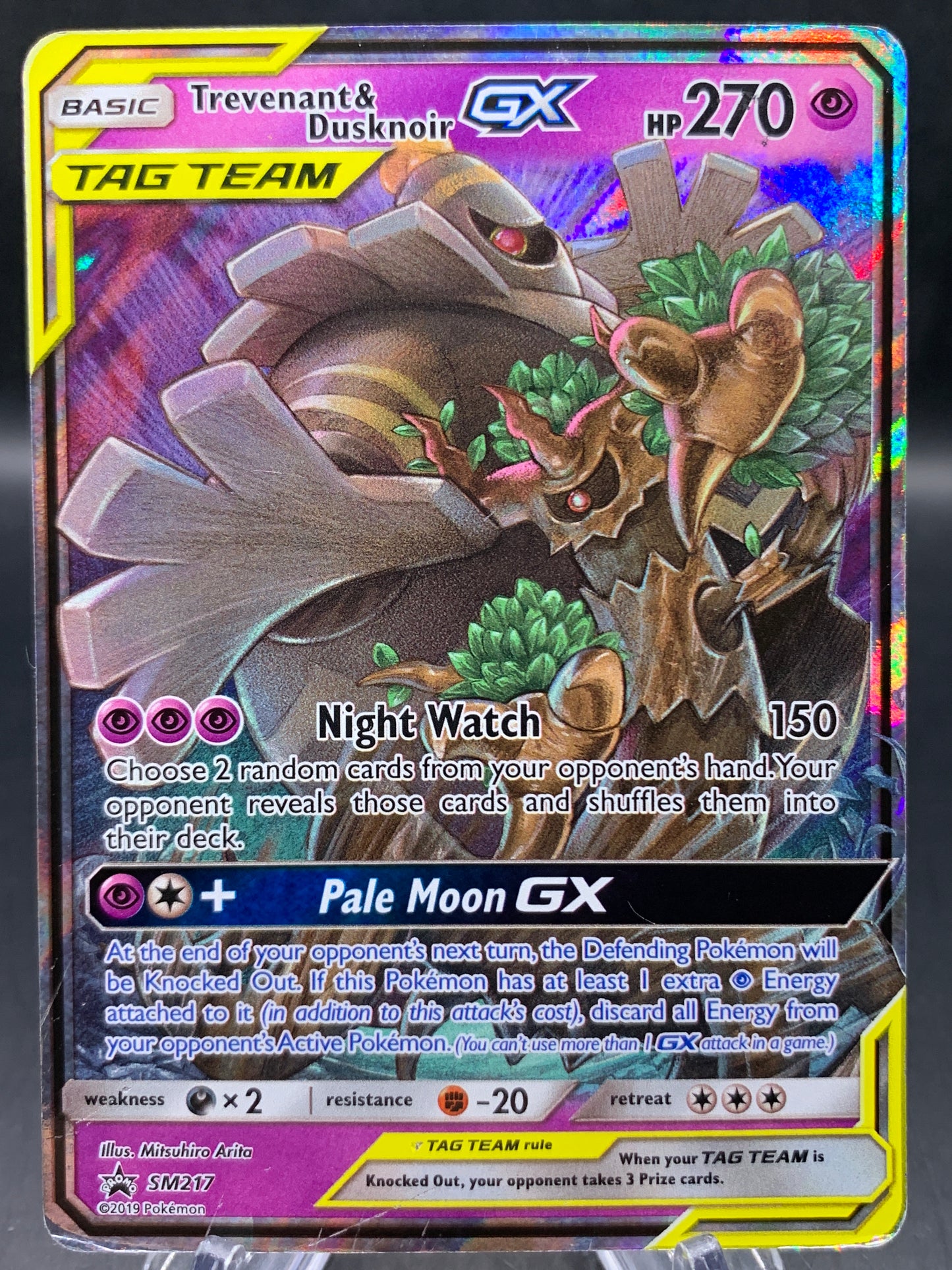 Pokémon TCG: 2019 Trevenant & Dusknoir GX - SM217 - SM Promos (Damaged)
