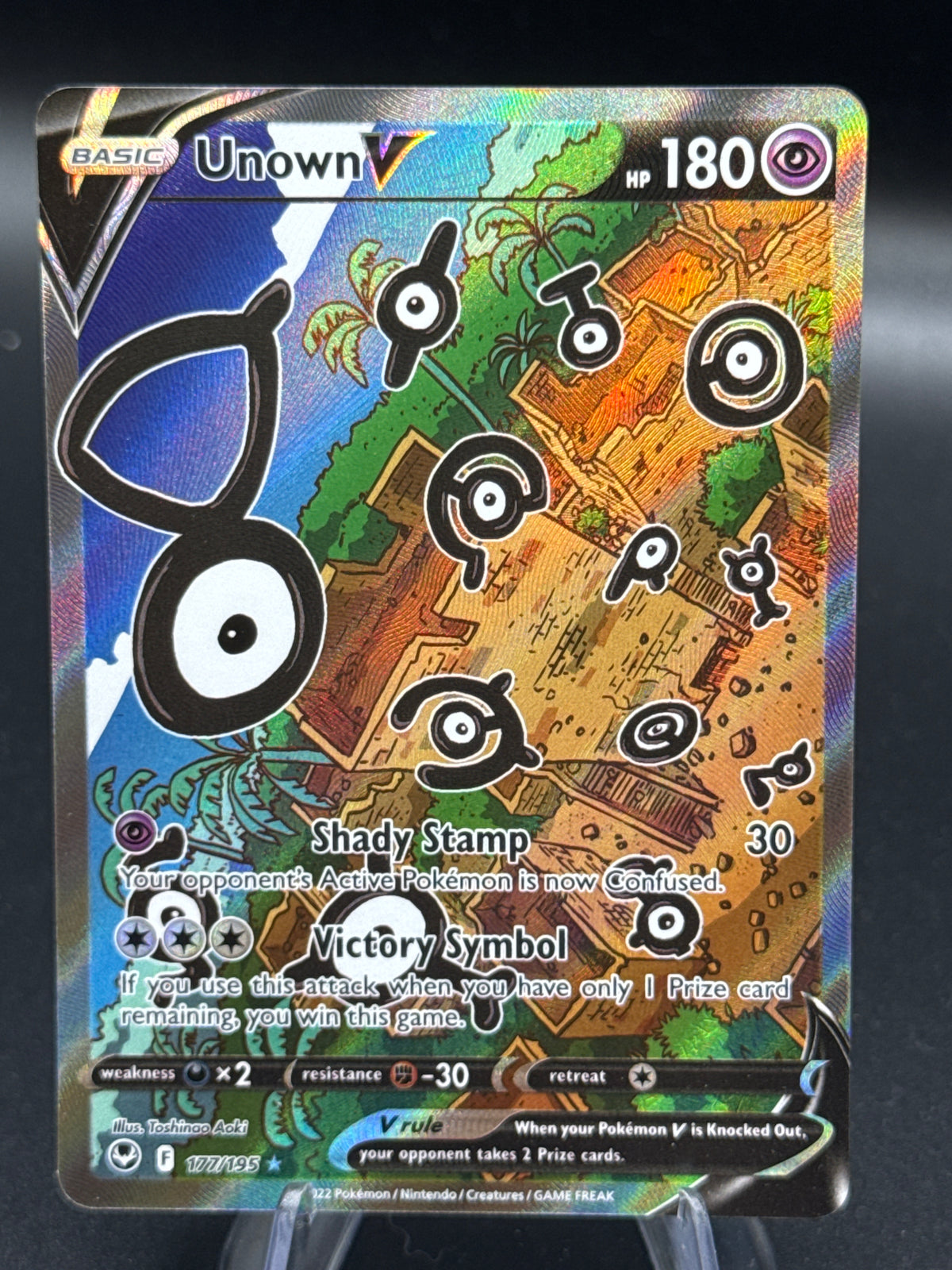Pokémon TCG: 2022 Unown V - 177/195 - SWSH: Silver Tempest