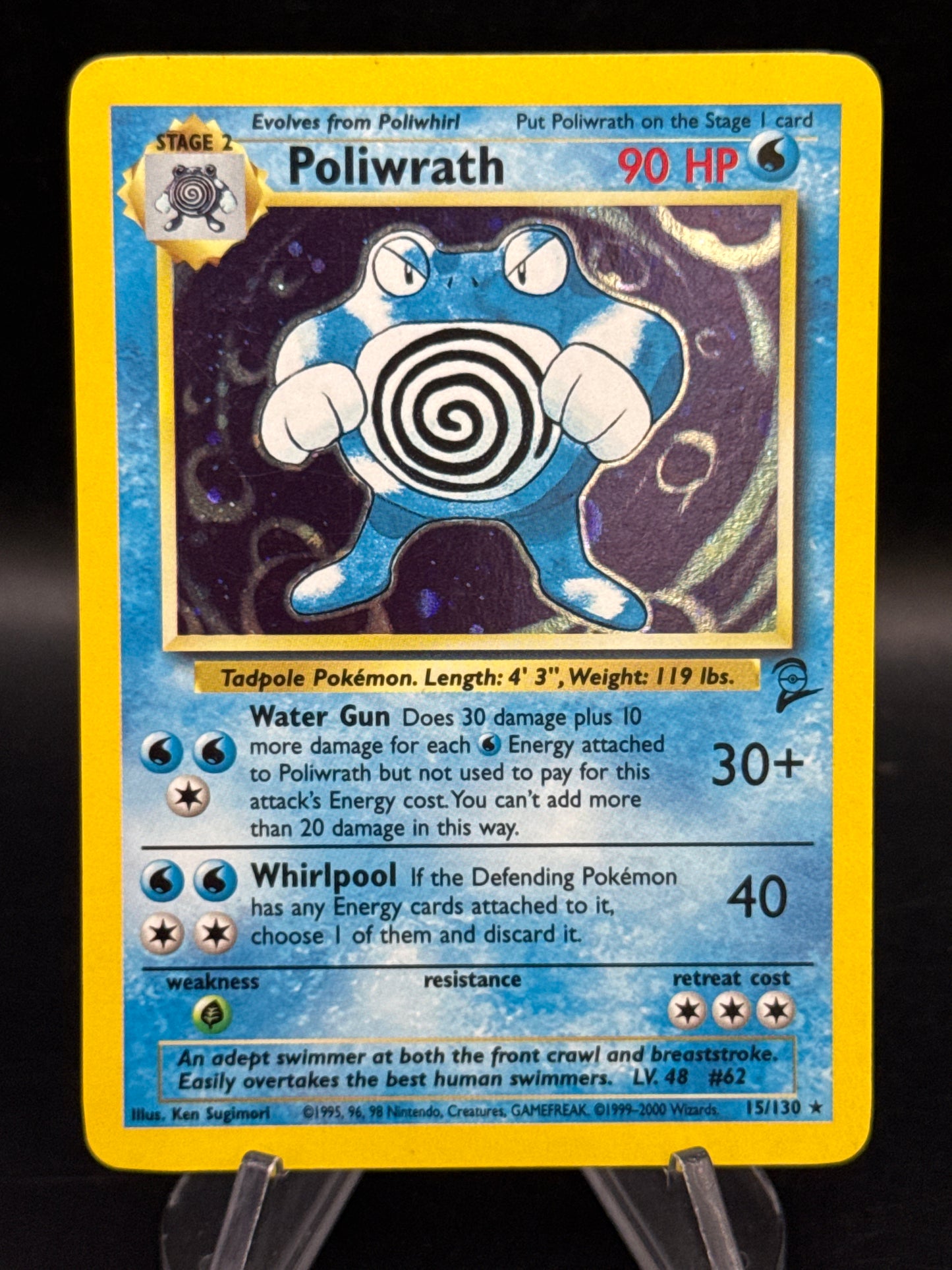 Pokémon TCG: 1999 Poliwrath - 15/130 - Base Set 2 Holo