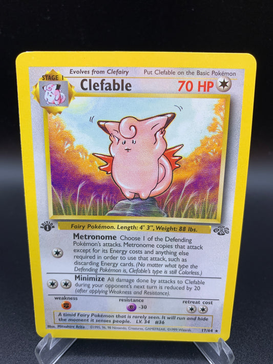 Pokémon TCG: 1999 Clefable 17/64 Jungle First Edition