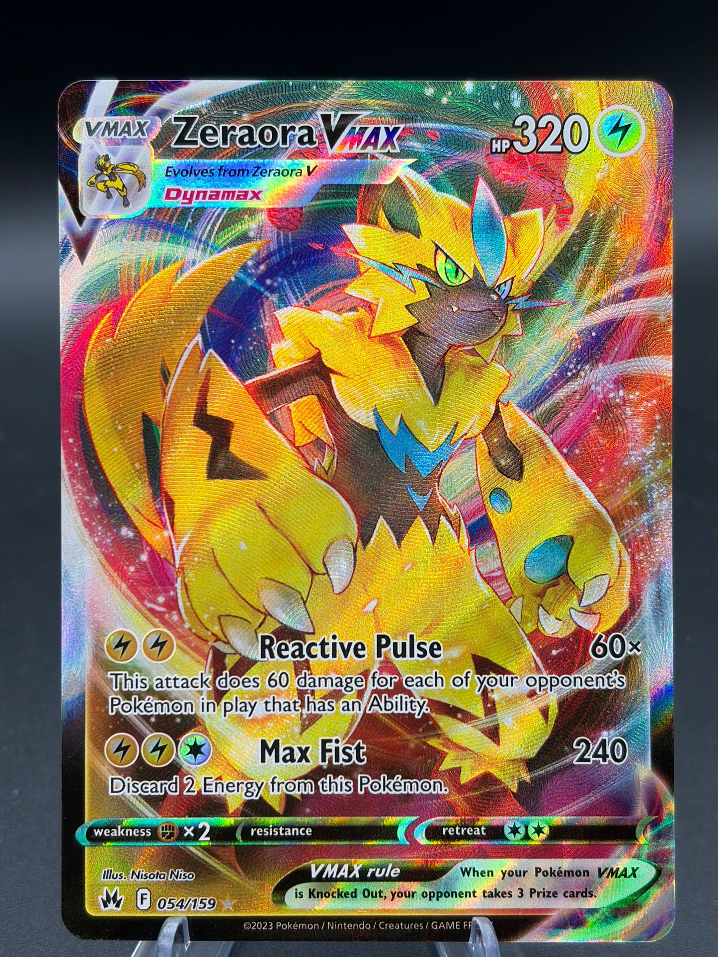 Pokémon TCG: 2023 Zeraora VMAX 054/159 - Crown Zenith Galarian Gallery