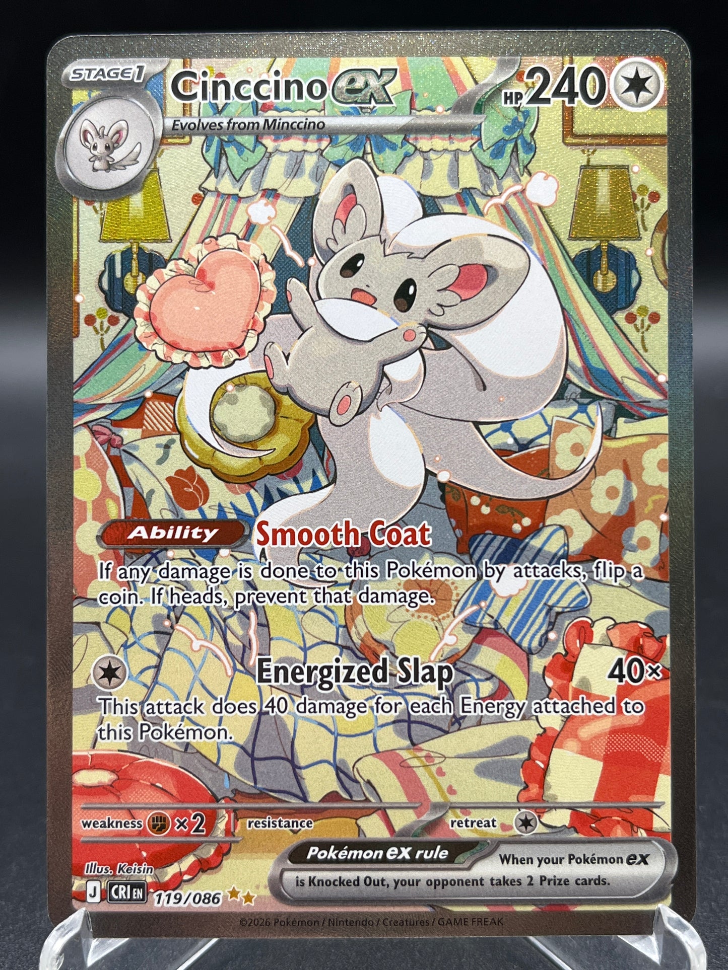 Pokémon TCG: 2026 Cinccino ex - 119/086 - ME04: Chaos Rising