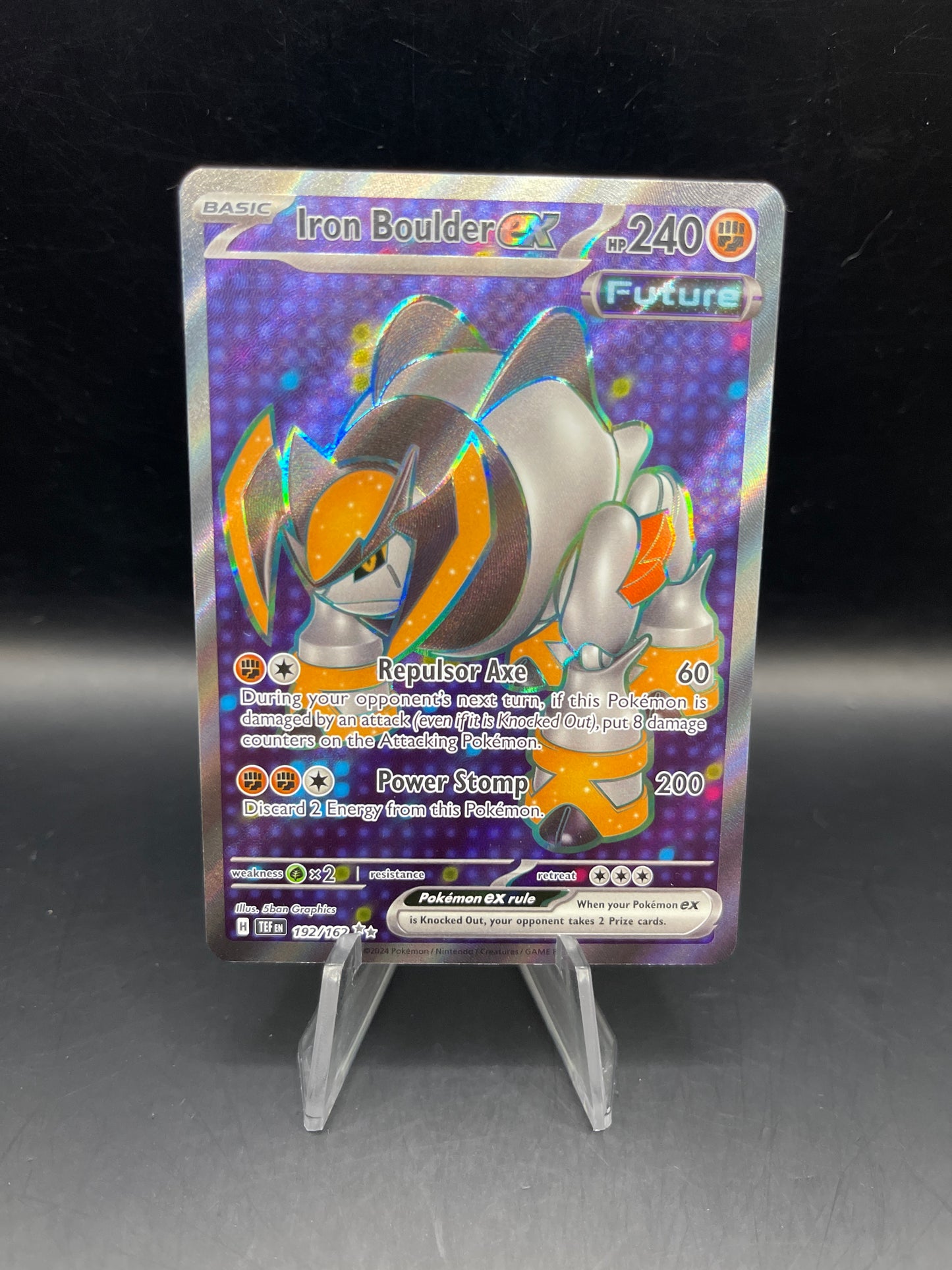 Pokémon TCG: 2024 Iron Boulder Ex 192/162 S&V: Temporal Forces