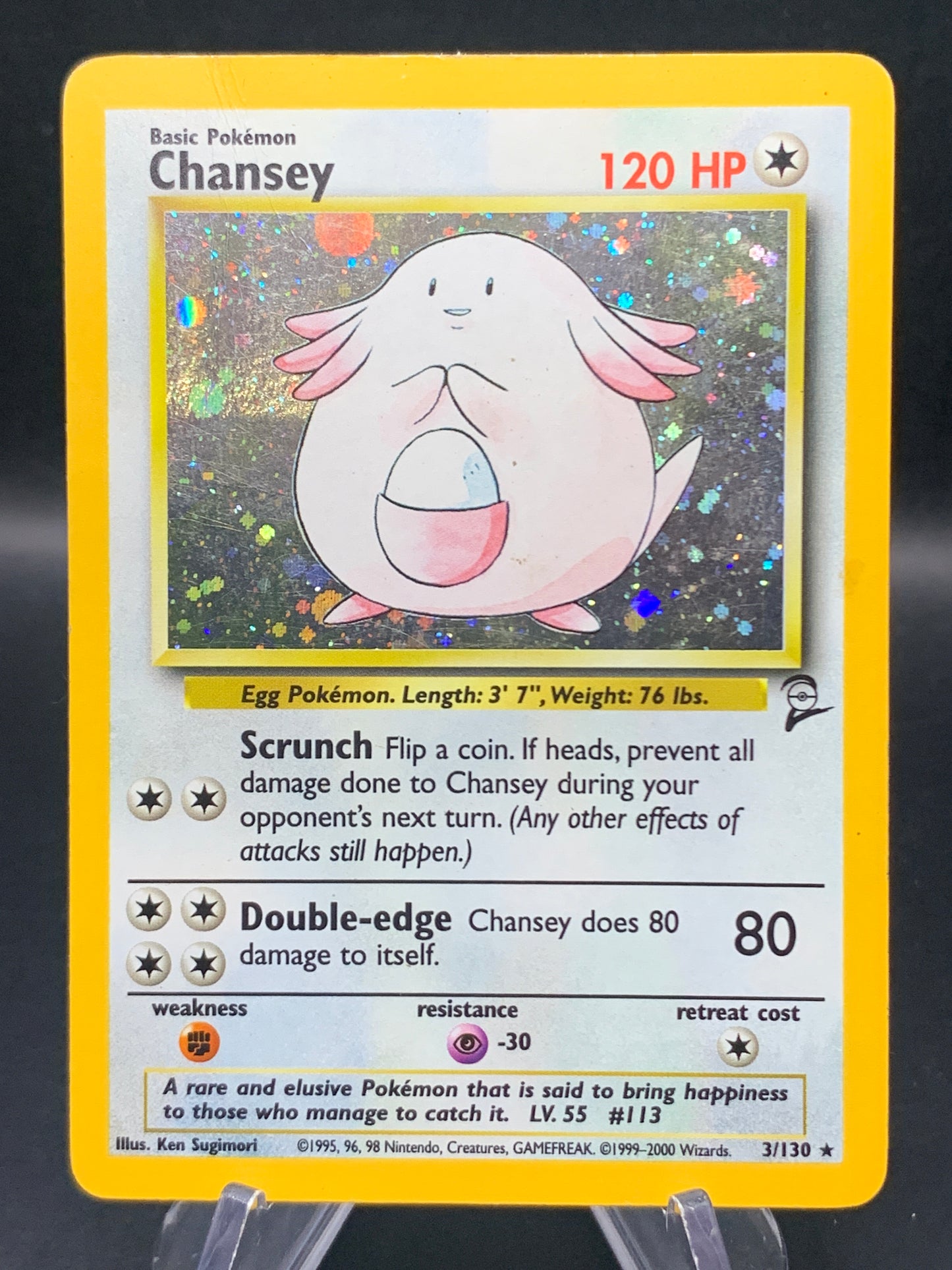 Pokémon TCG: 1999 Chansey 3/130 Base Set 2 Holo