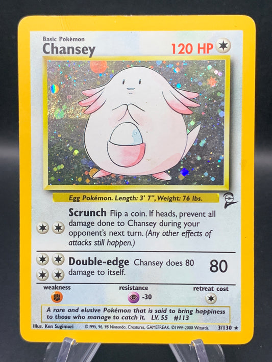 Pokémon TCG: 1999 Chansey 3/130 Base Set 2 Holo
