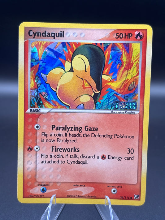 Pokémon TCG: 2005 Cyndaquil 54/115 Unseen Forces Reverse Holo