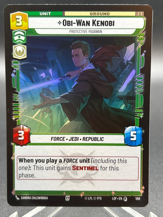 Star Wars TCG: Obi-Wan Kenobi - Protective Padawan (Foil) - Legends of the Force (LOF)