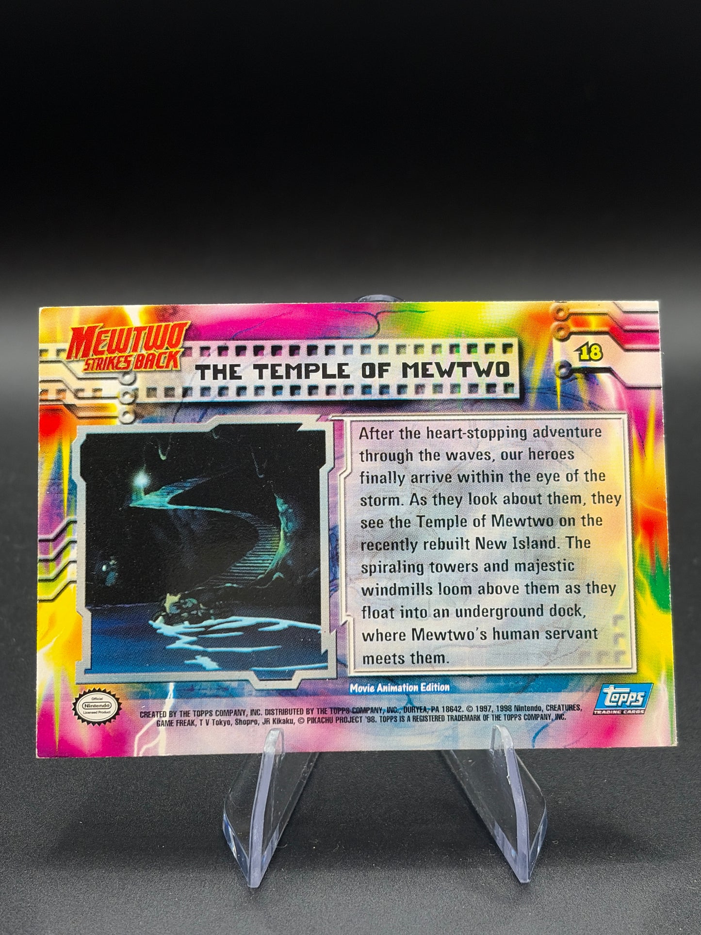 Pokémon TCG : Pokémon Mewtwo Strikes Back Topps Card #18 The Temple of Mewtwo Holo Foil