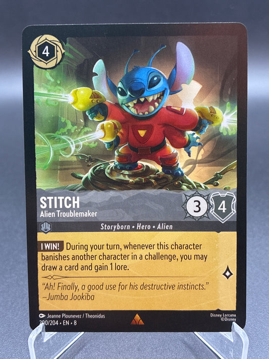 Lorcana TCG: Stitch Alien Troublemaker 200/204 Reign of Jafar