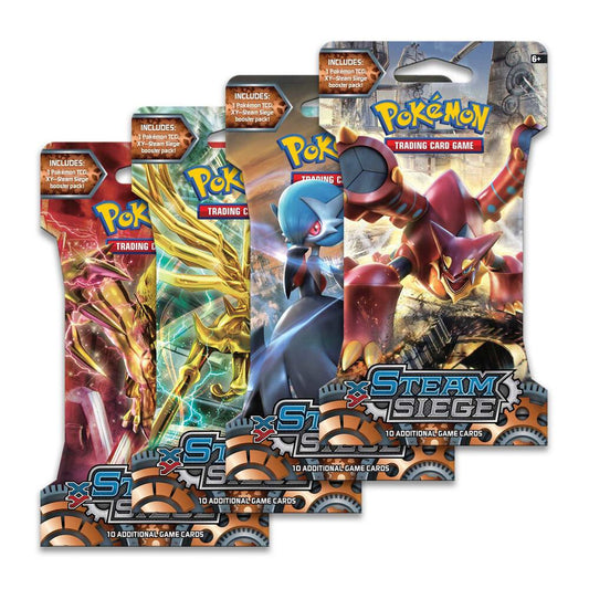 Pokémon TCG: XY Steam Siege Sleeved Booster Pack Art Bundle (Set of 4)