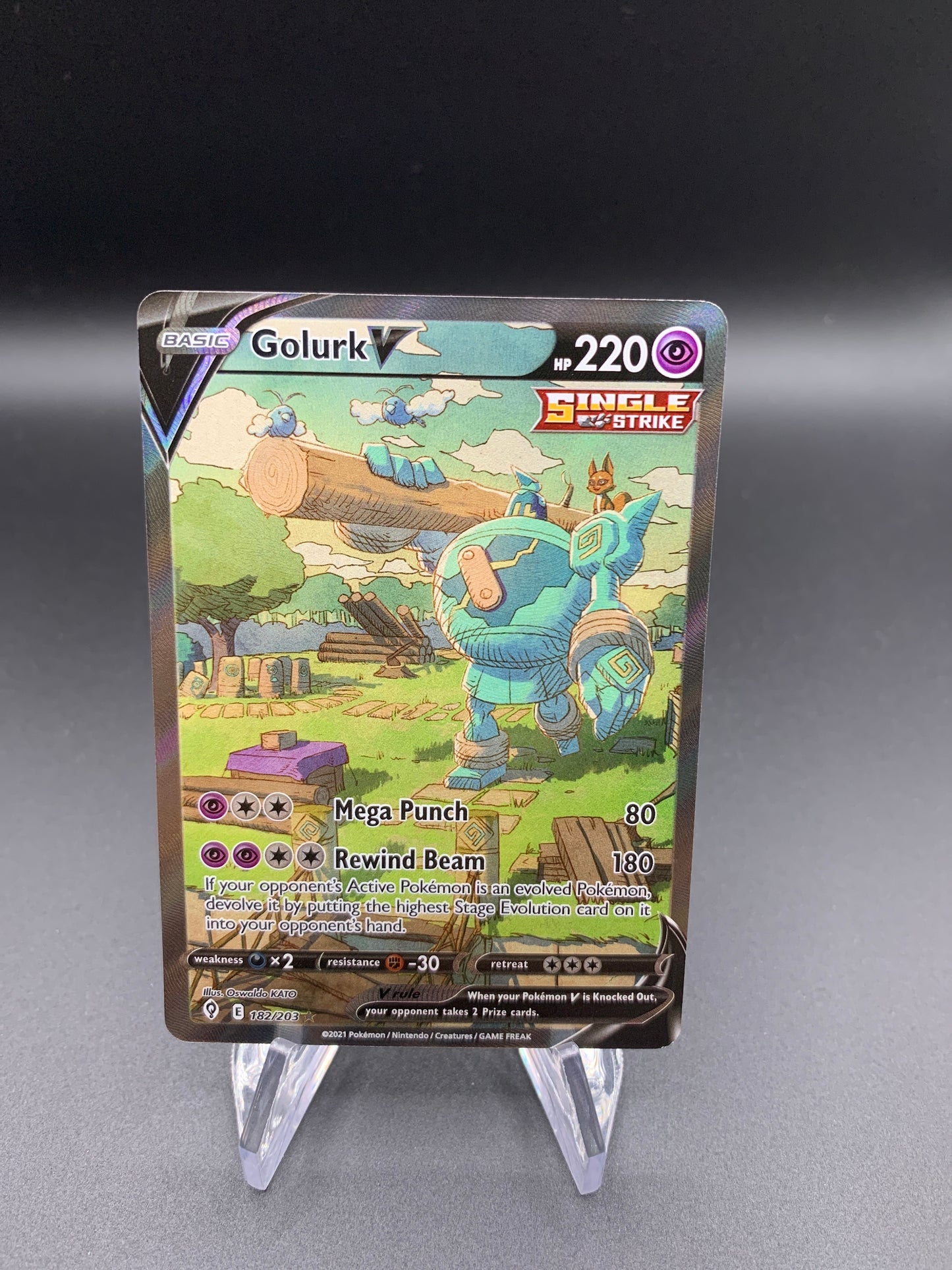 Pokémon TCG: 2021 Golurk V - 182/203 - SWSH: Evolving Skies